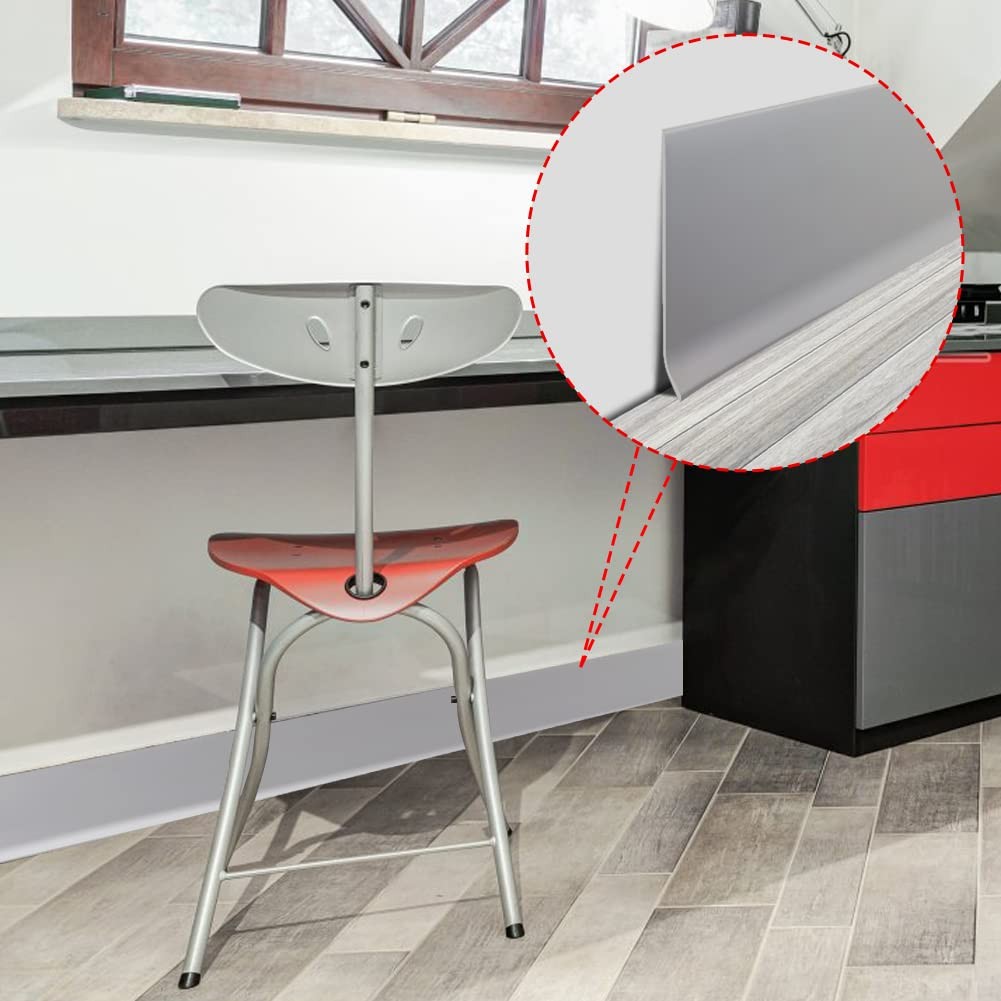 LSGCQ Gray 4in x 100ft Flexible Baseboard Molding