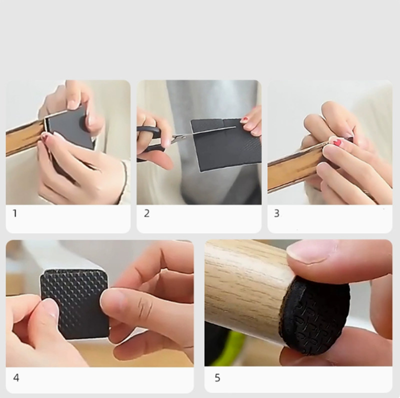 Black Foam Rubber Furniture Pads Self Adhesive Sticky Feet Back Floor Protector