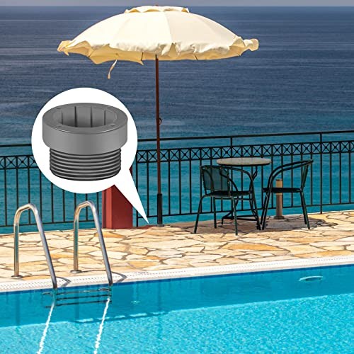 4 Pcs Pool Umbrella Stabilizer Adapter Threaded Adapter Sleeves Pool grey
