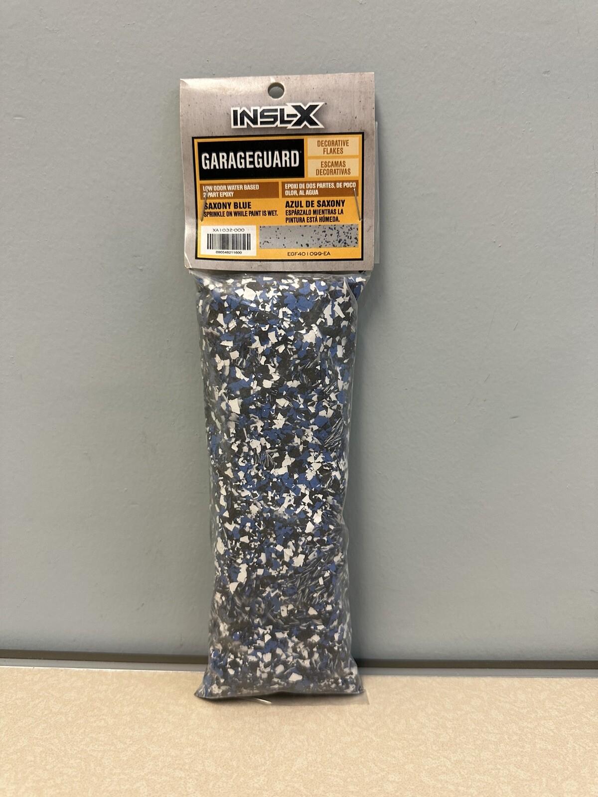 Insl-X Garage Guard Decorative Flakes, Epoxy Floor Flakes, Blue, Black, White