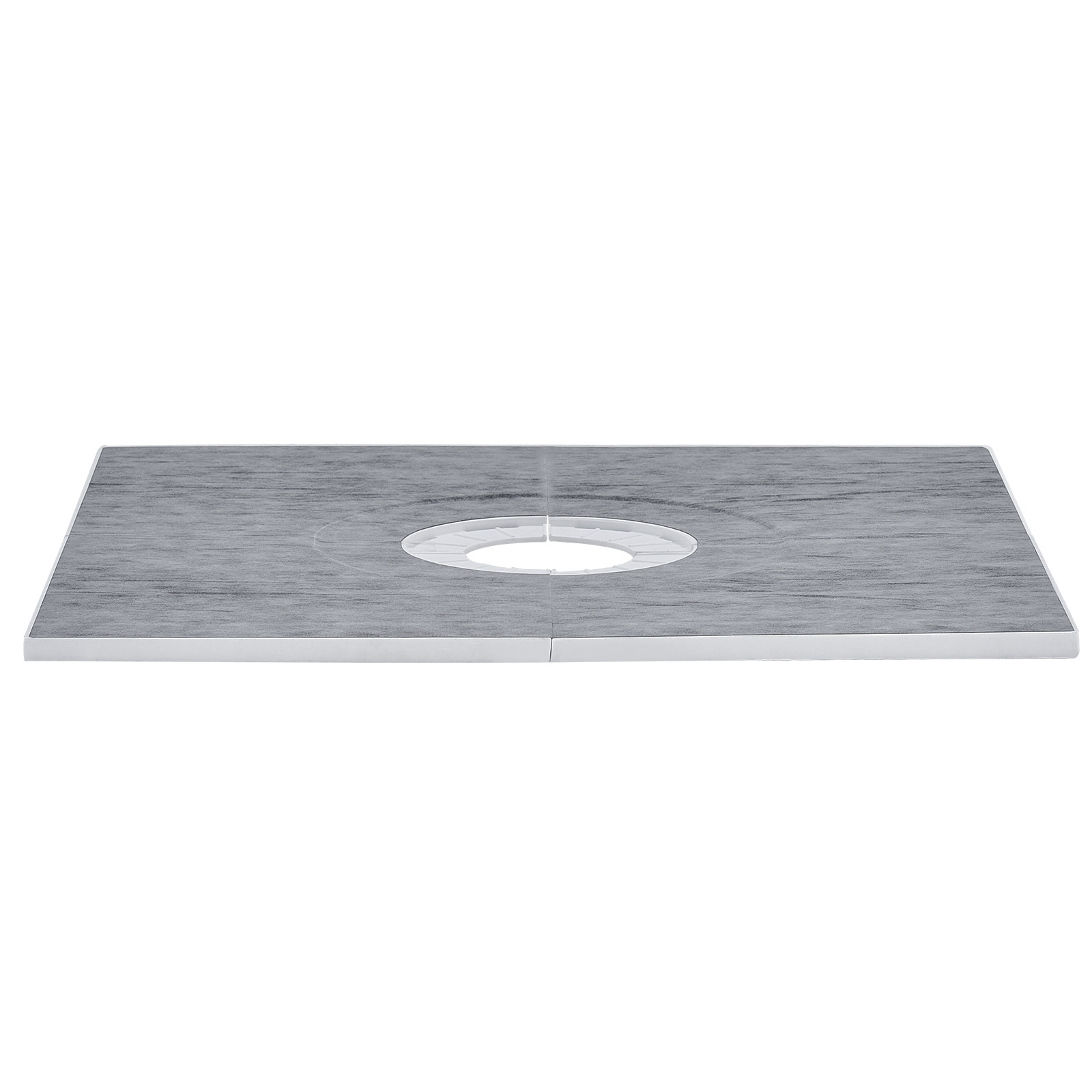 VEVOR Waterproofing Shower Curb Tray Kit 36″x36″ w/ Central Drain Thickened
