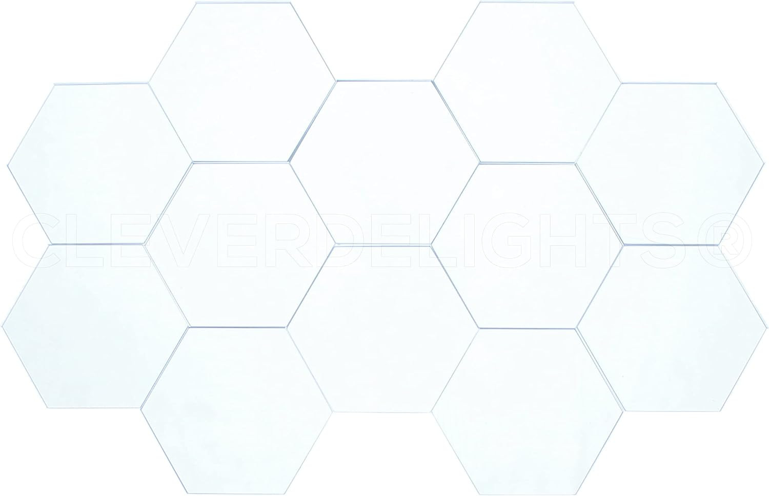 2 Inch Clear Hexagon Glass Tiles – 20 Pack – Art Craft DIY Home Transparent Mosa