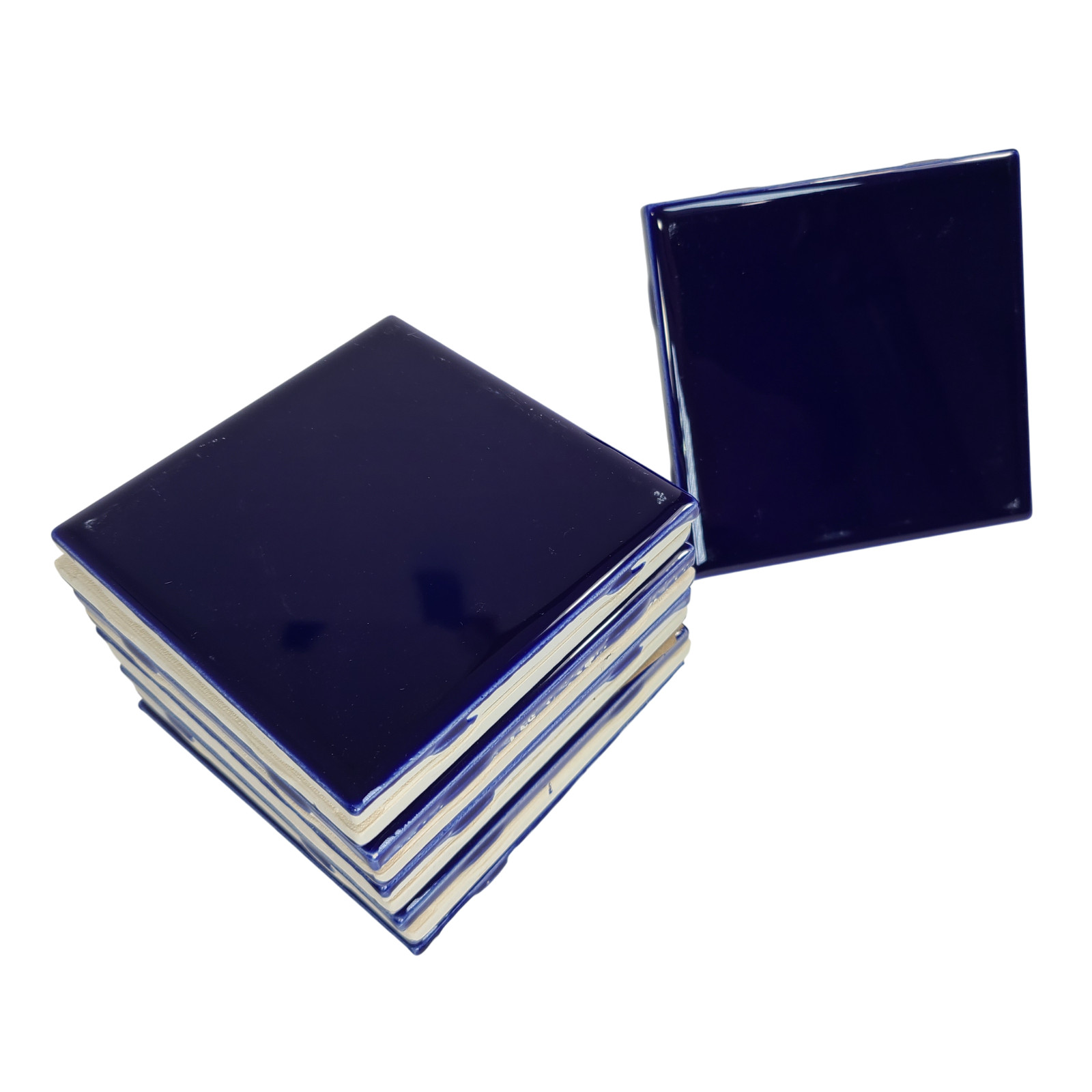 Blue Cobalt Ceramic Tile 4.25 in Subway Square Shower Kitchen Wall Backsplash