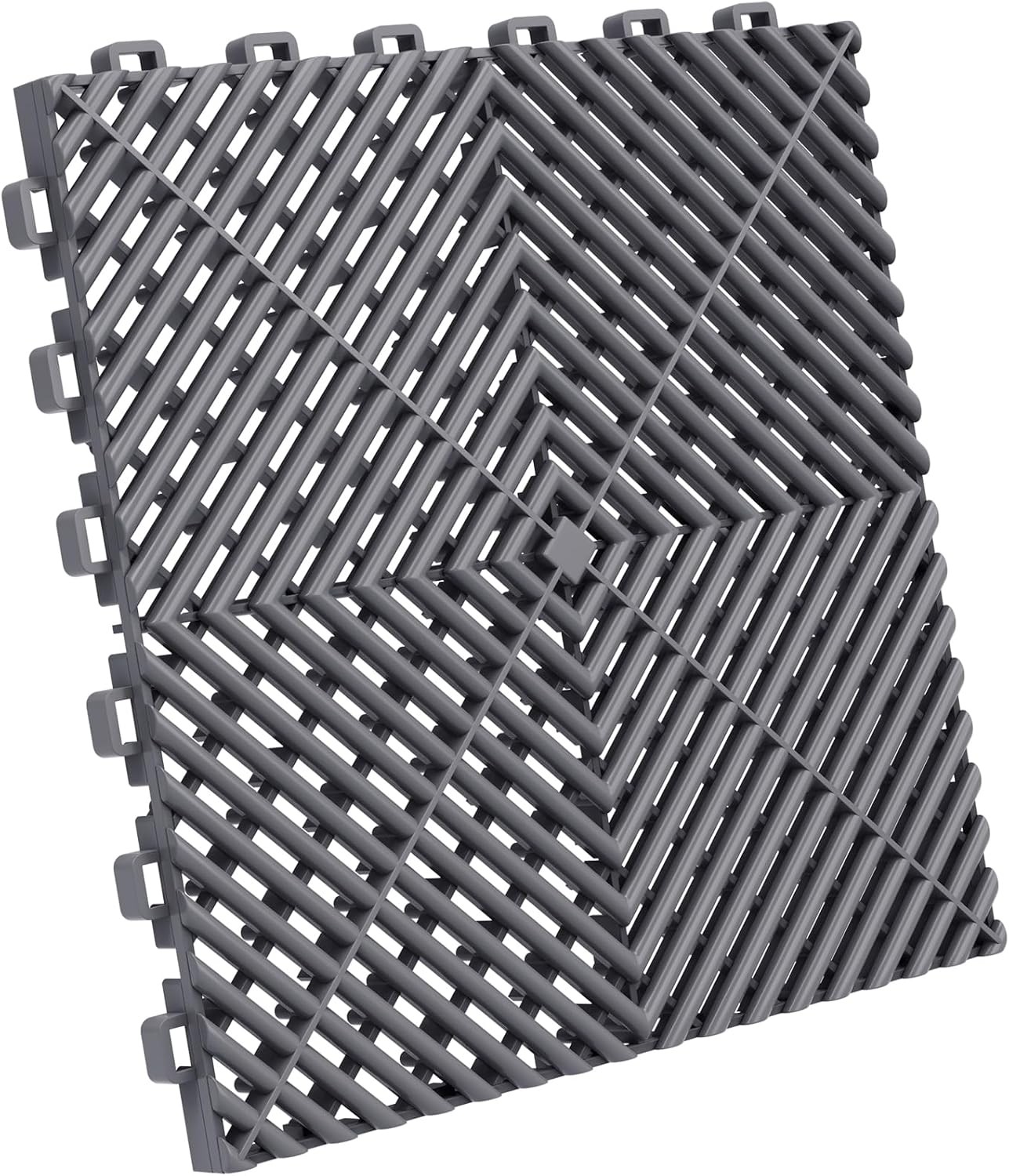 20/25/34 Pack Interlocking Garage Floor Tiles Vented Water Drainage 15.7″x15.7″
