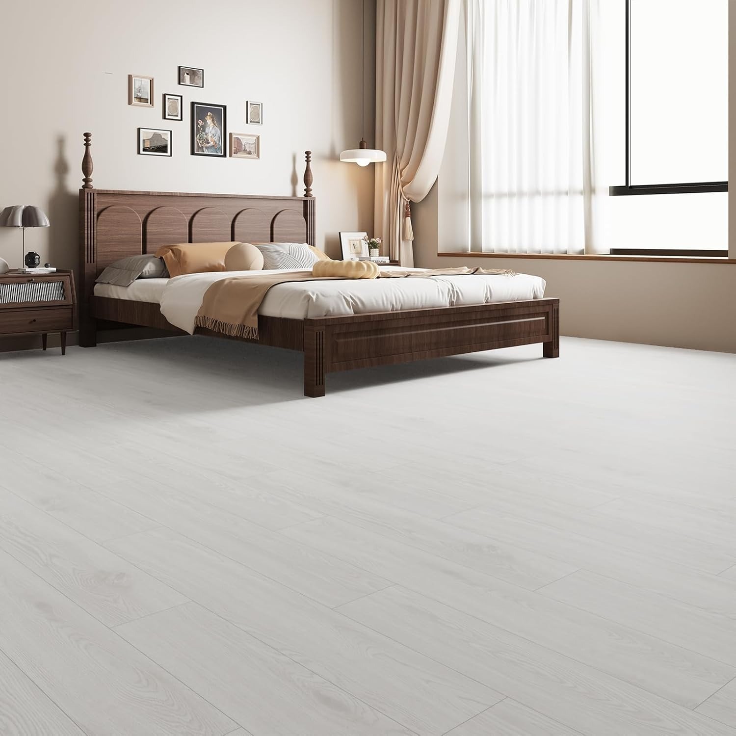 [Wood Grain Flooring Tiles]20pcs Wood Grain SelfAdhesive Flooring Tiles