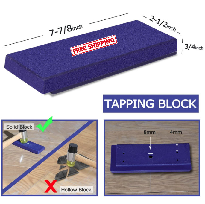 Laminate Flooring Kit w/ Mallet, Pull Bar, Block & 30 Spacers, Multicolor