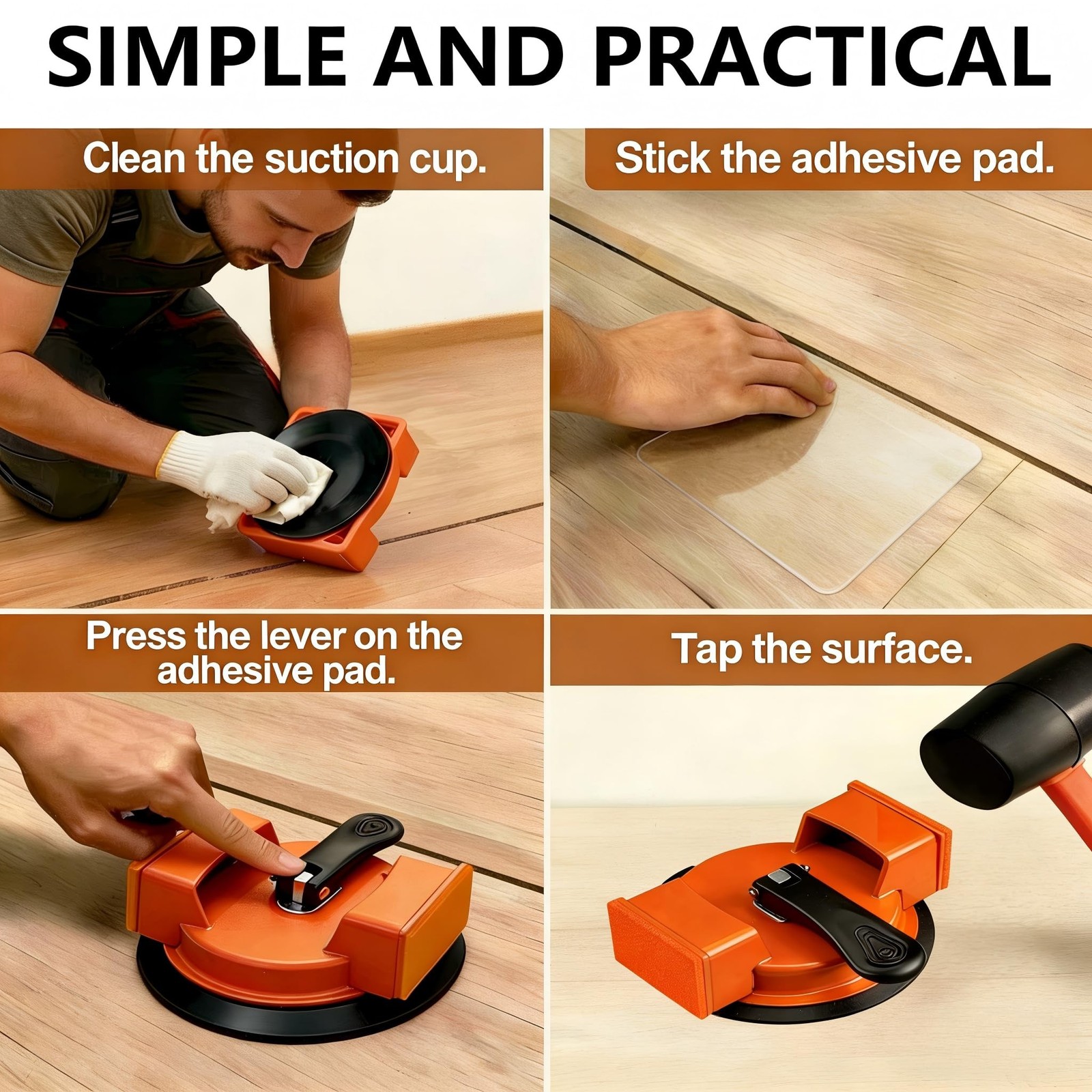 Floor Gap Repair Tool,Heavy Duty Floor Gap Fixer Suction Cup Tool | Enhanced …