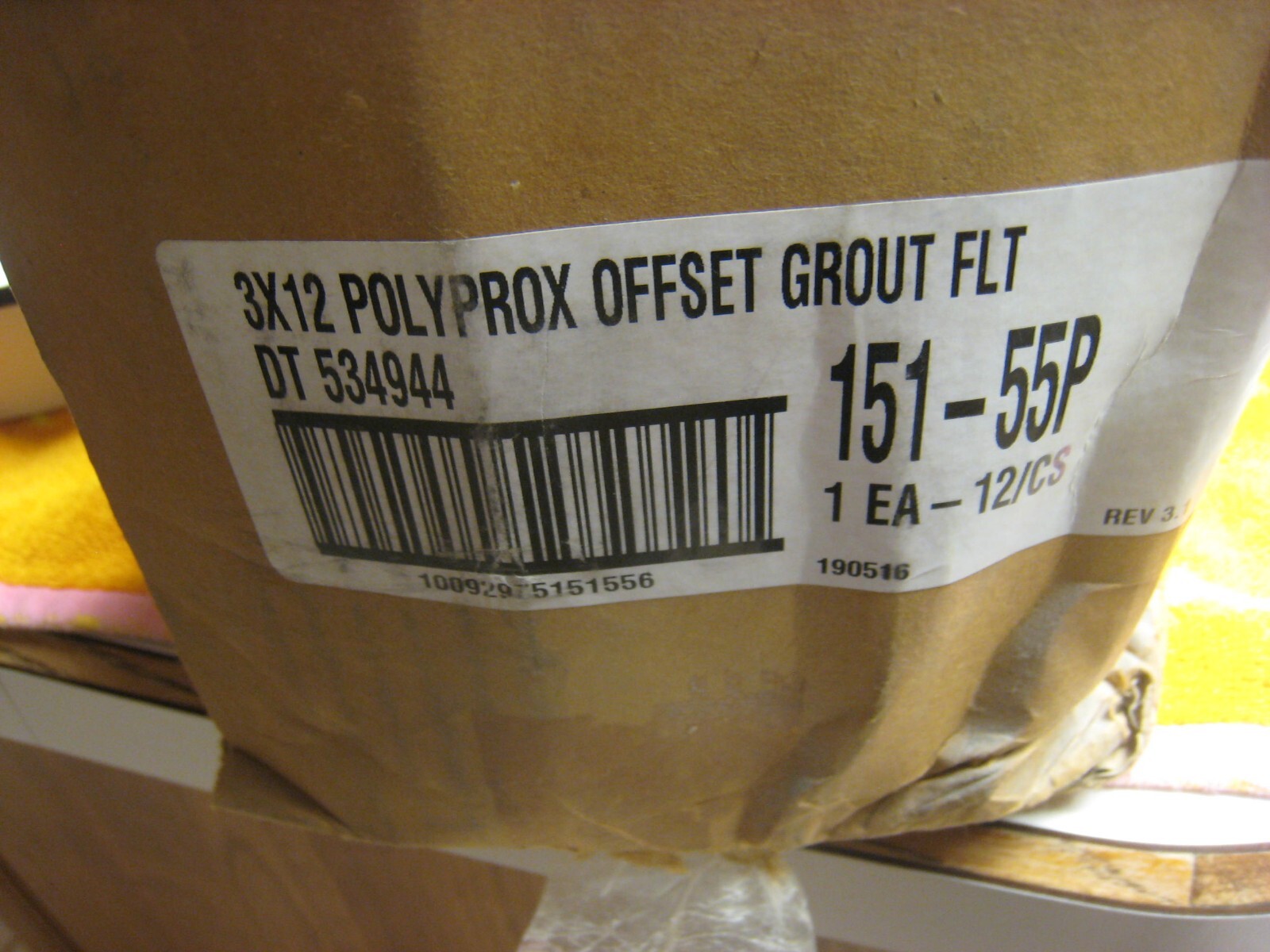 Superiorbilt 151-55P Offset Tile Flooring Grout Float Made USA 3″ x 12″