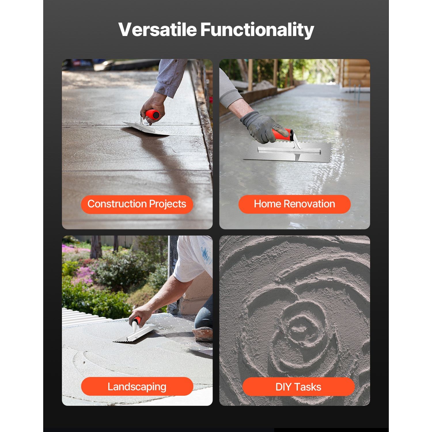 Tile Tools, Stainless Steel Squared Notch Tile and Flooring Trowel