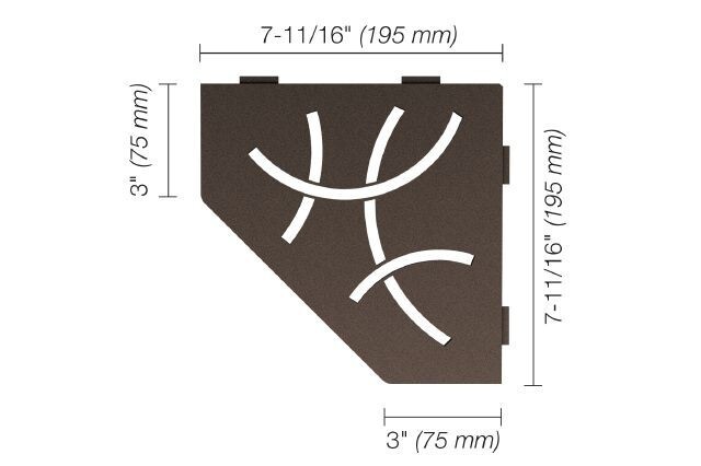Schluter SHELF-E – Pentagonal Curve Design – Bronze – SES2D6TSOB
