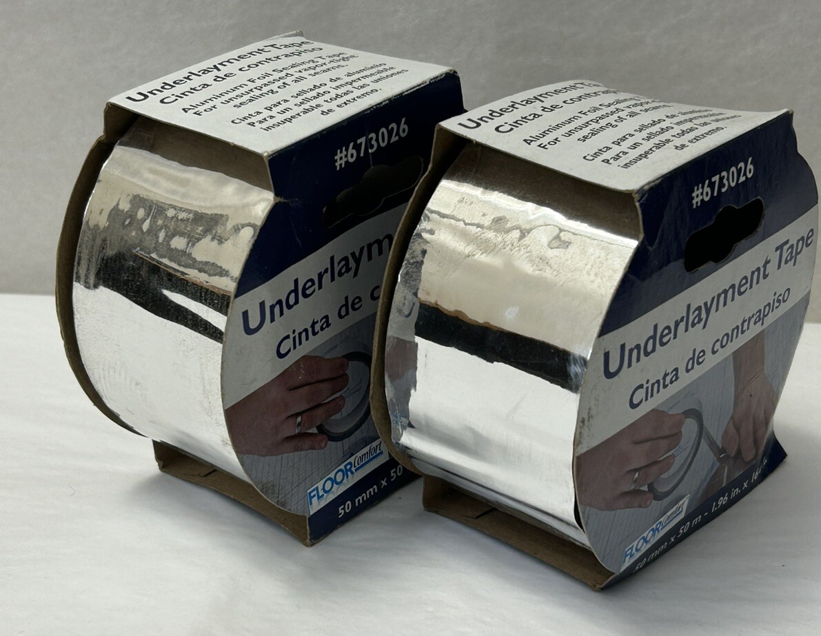 Floor Comfort 673026 Underlayment Tape 50mm x 50m 1.96 in x 164 ft 2-PACK (u8)