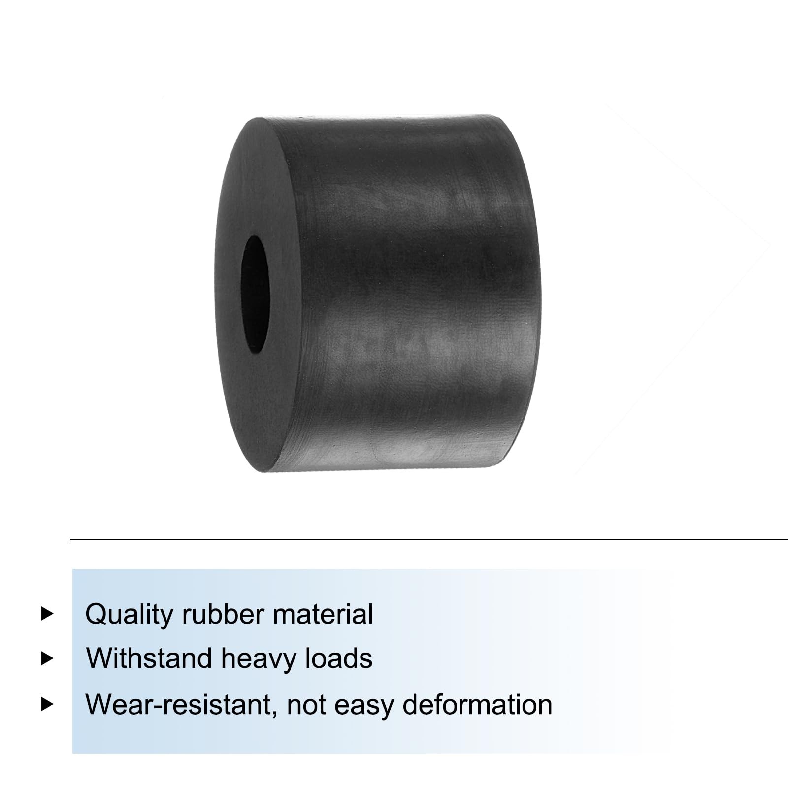 uxcell 8pcs Rubber Spacers 1-1/2″ OD, OD x 1/2″ ID x 1″ Height, Balck