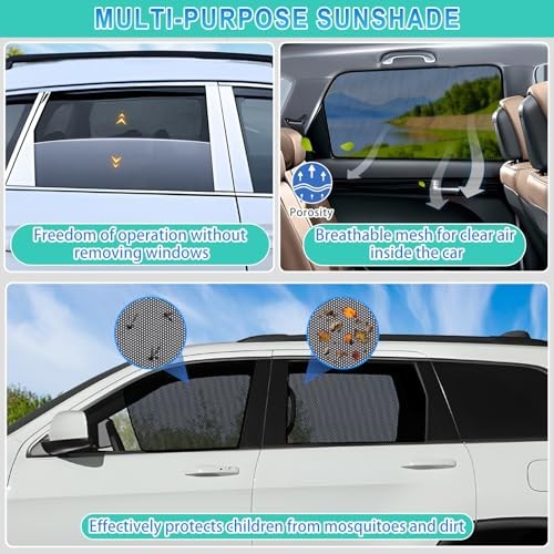 Rogue Window Shades for 2021-2023, 4PCS Side Window Sun Rogue(2021 -2023)
