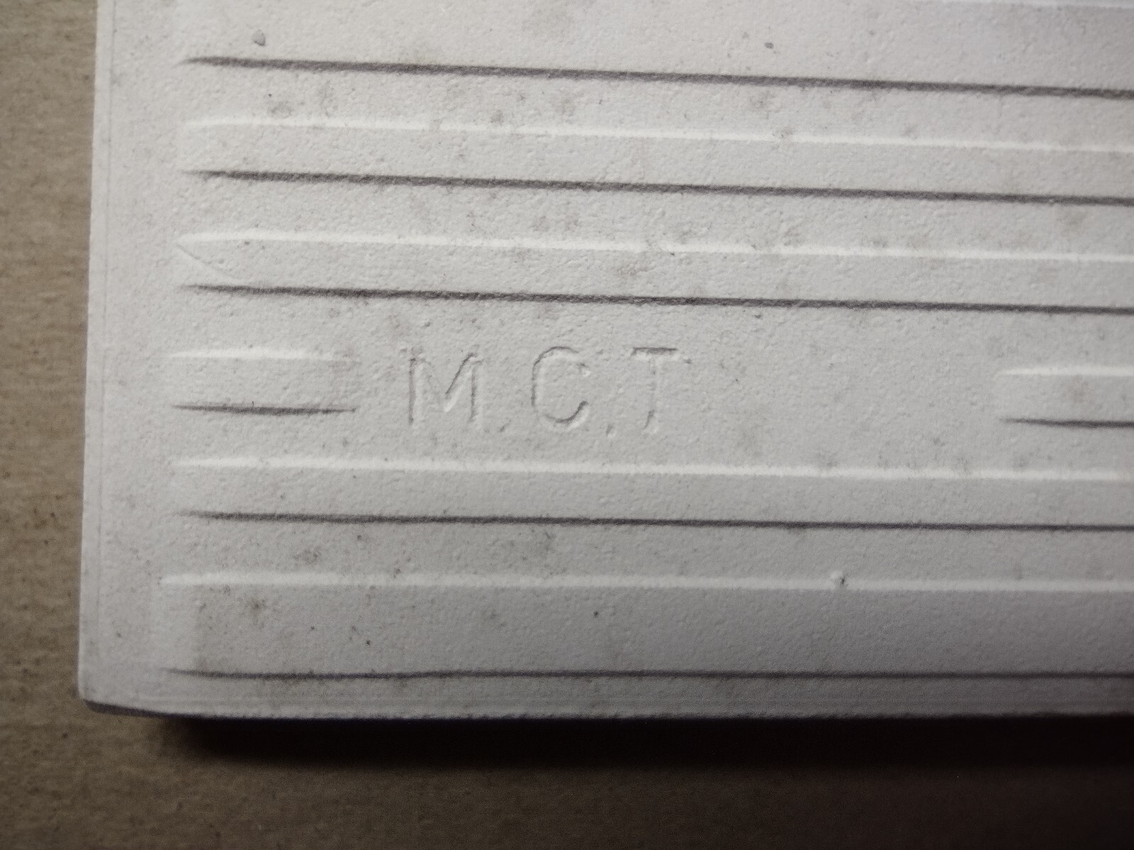 1 Tile MCT USA 6-1/8″ Gloss Off White Cream Bullnose Ceramic Wall Vintage