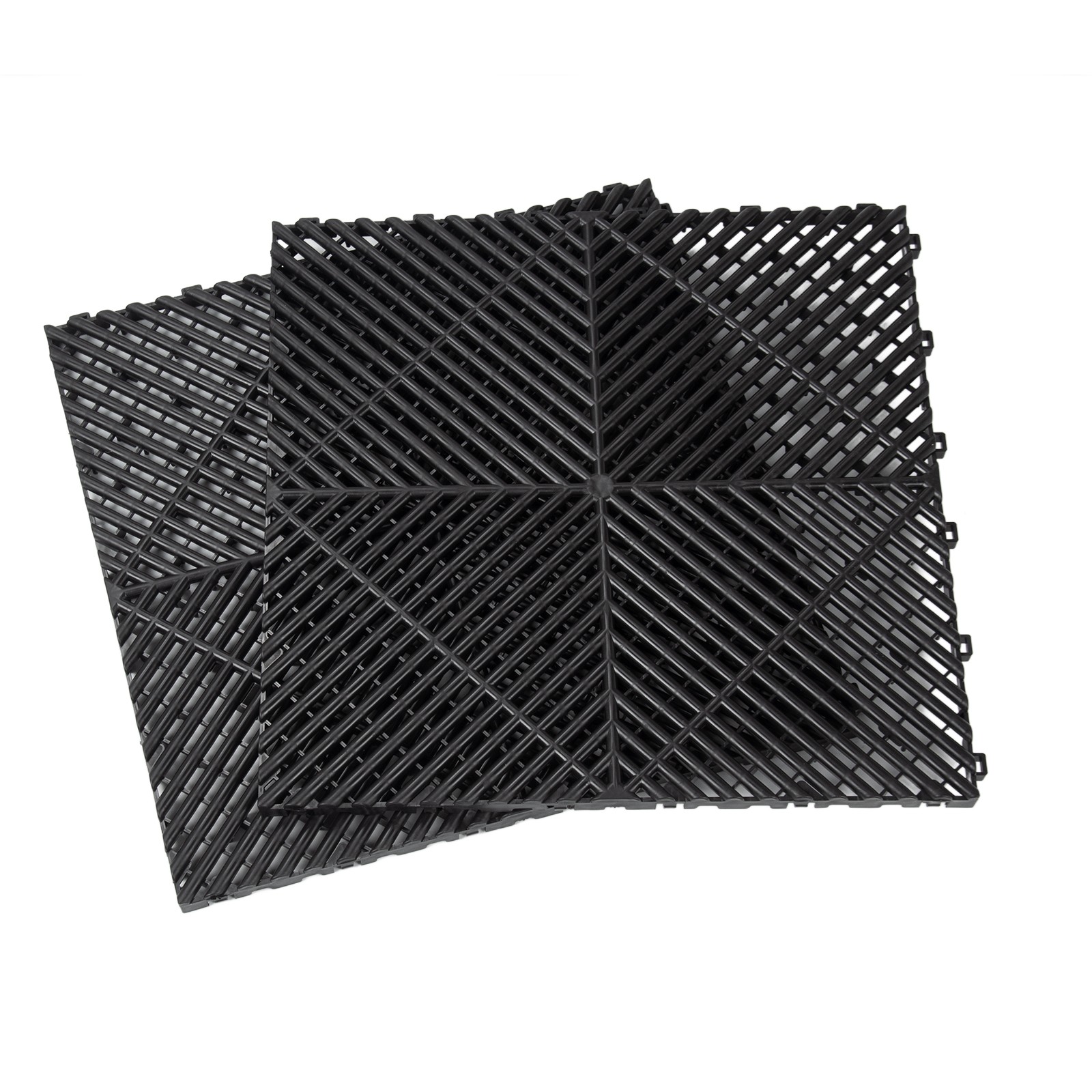 15.75” x 15.75” Vented Water Drainage Interlocking Garage Floor Tiles 50Pcs