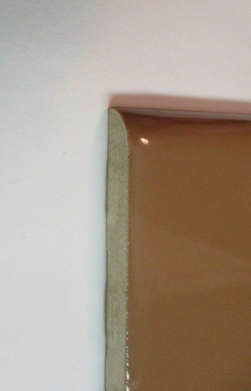 1 Bullnose Wheeling US 4-3/8″ 1960 Gloss Chocolate Brown Mocha Ceramic Wall Tile
