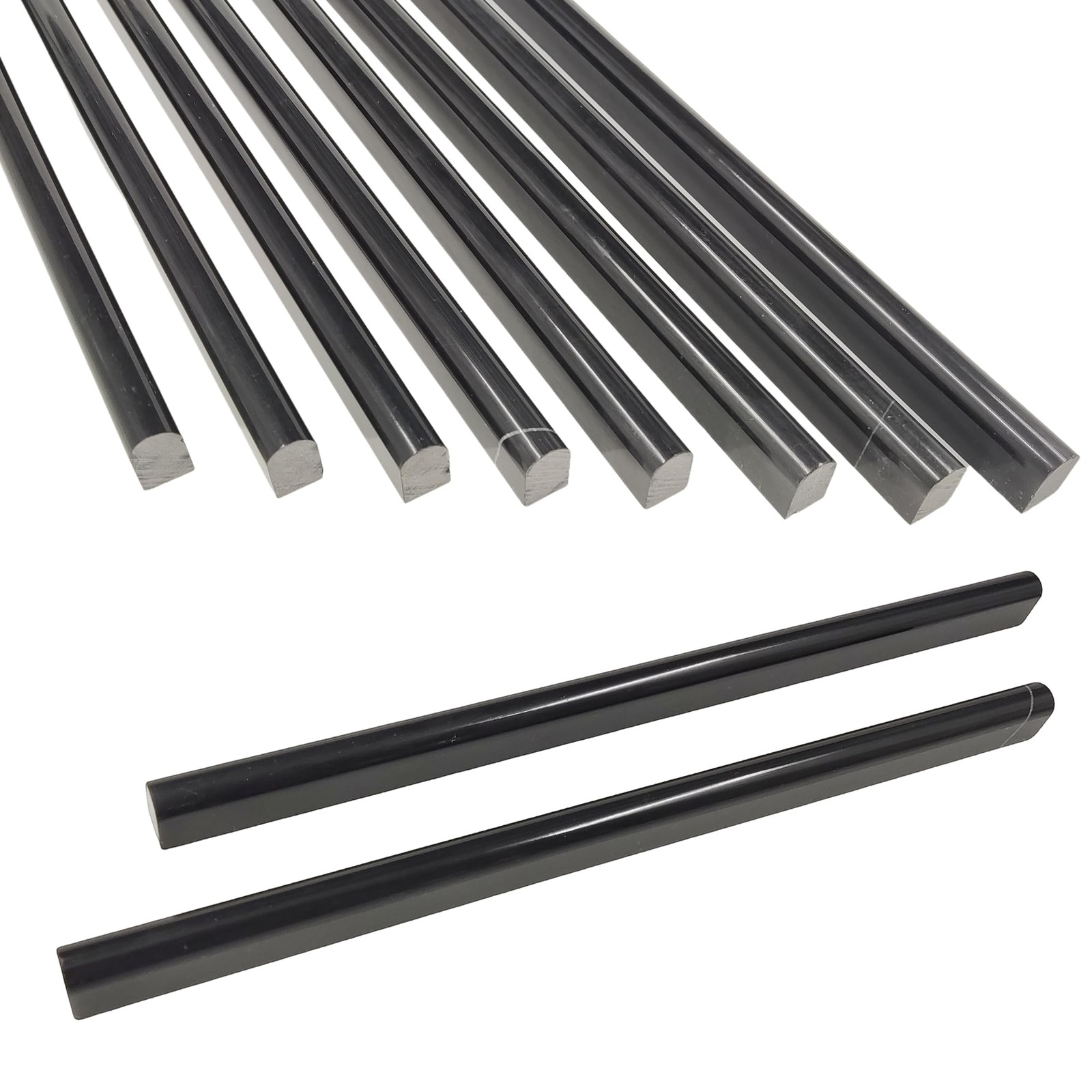 Black 15 Pack Marble Pencil Tile, 0.5″X12″ Polished Marble Tile Edge Trim for…