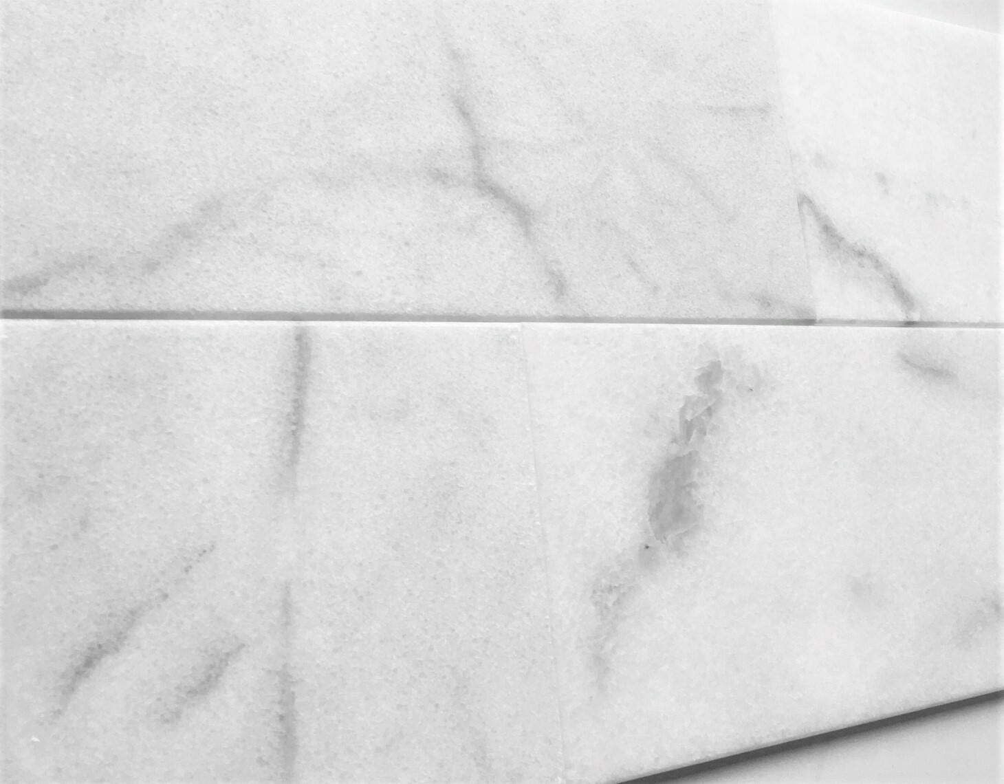 Carrara White 6×12 Honed Straight Edge Marble Tile Wall Backsplash Kitchen Bath