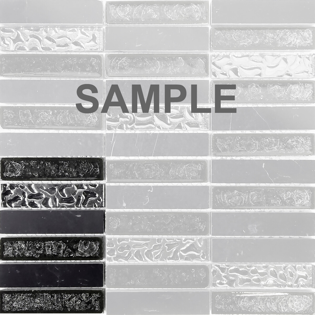 Black Marquina Marble Metallic Silver Crackle Glass Mosaic Tile Wall Backsplash