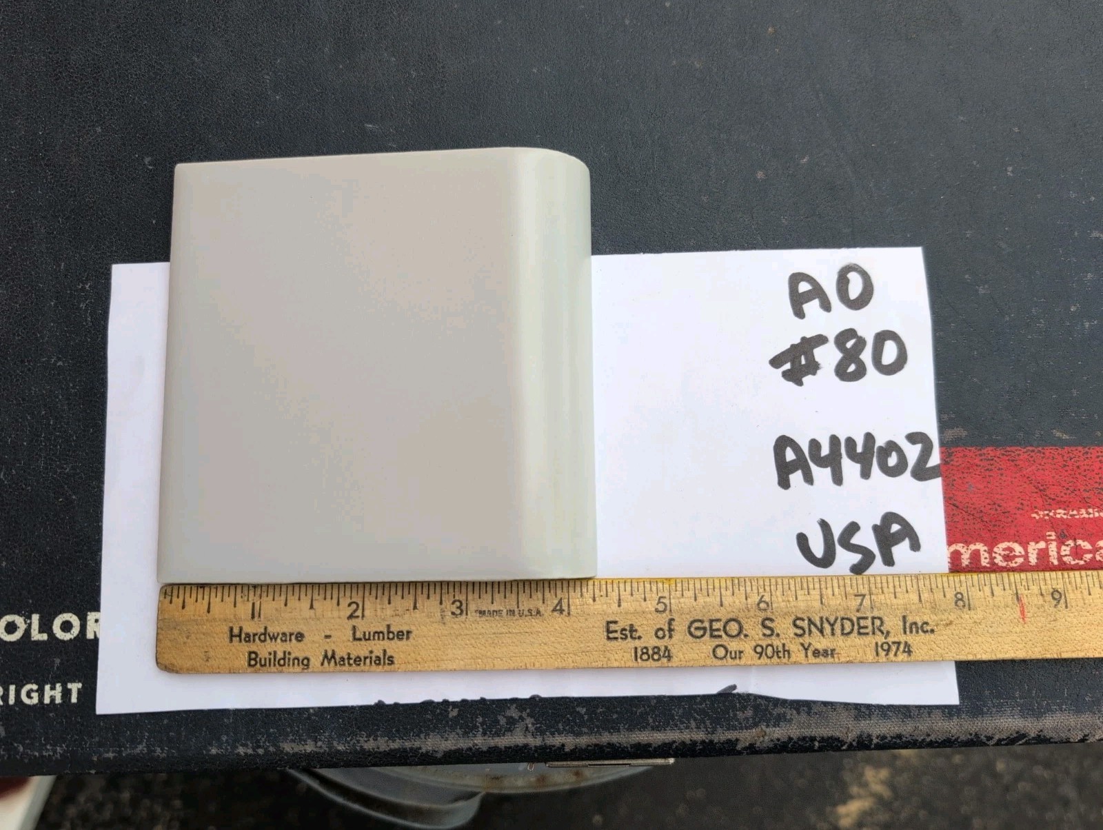 2 pcs of American Olean Tile Mud Bullnose 4 1/4″ Sterling Silver Matte no. 80