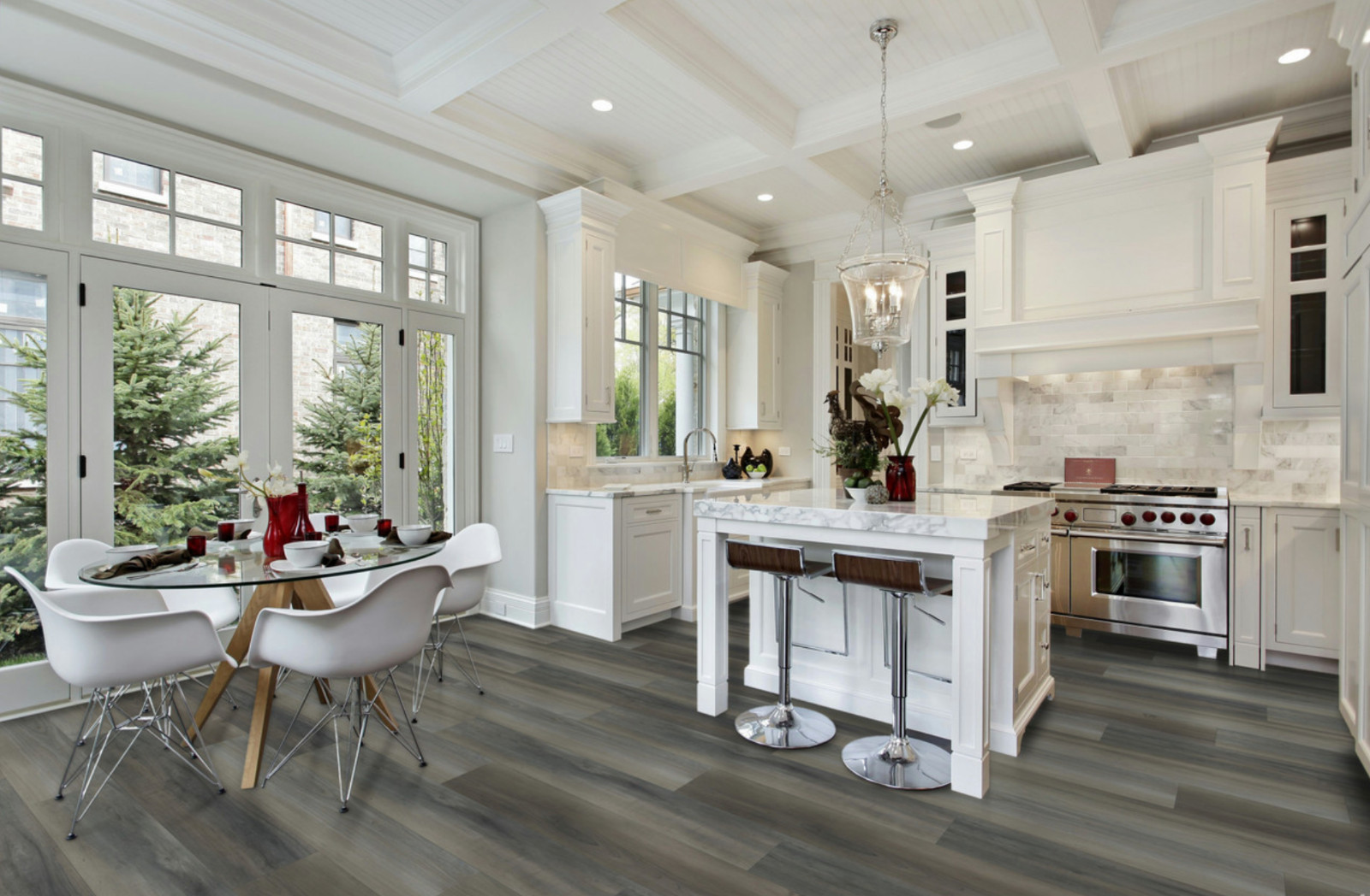 UNICLIC River Rocks 20 Mil Commercial Rated Vinyl LVP Click Flooring 22.5 Sq ft.