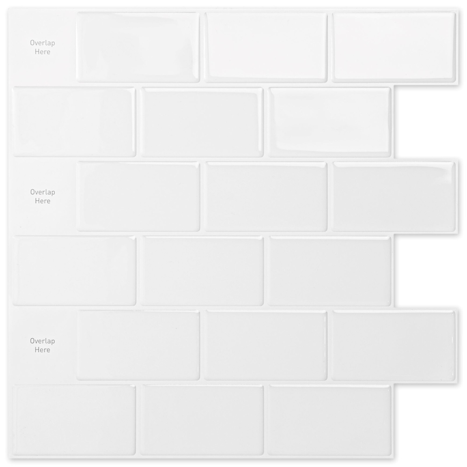 Art3d 10-Sheet 12”X12” Peel and Stick Backsplash Tile for Kitchen,Subway Tiles