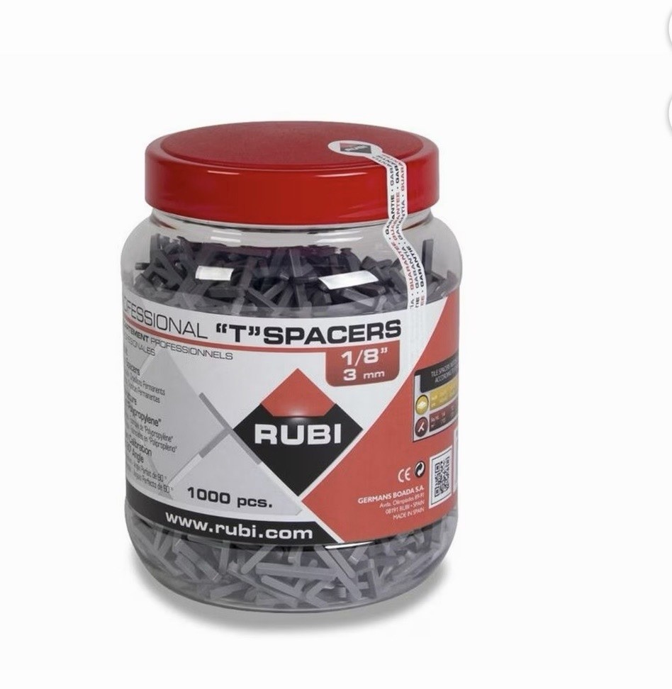 Rubi Professional T Tile Spacers 1/8″ (3mm) 1000C/U X12pcs 12000 PCS NEW