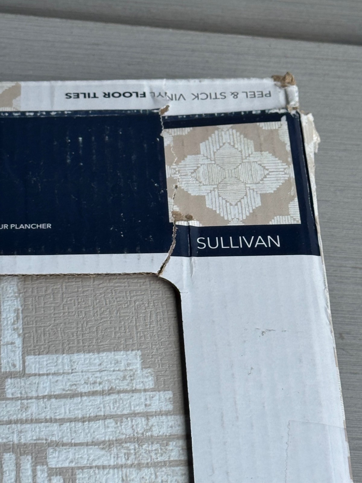 FloorPops Peel Stick Vinyl Floor Tiles Sullivan 10 Tiles 12in x12in Beige Pack