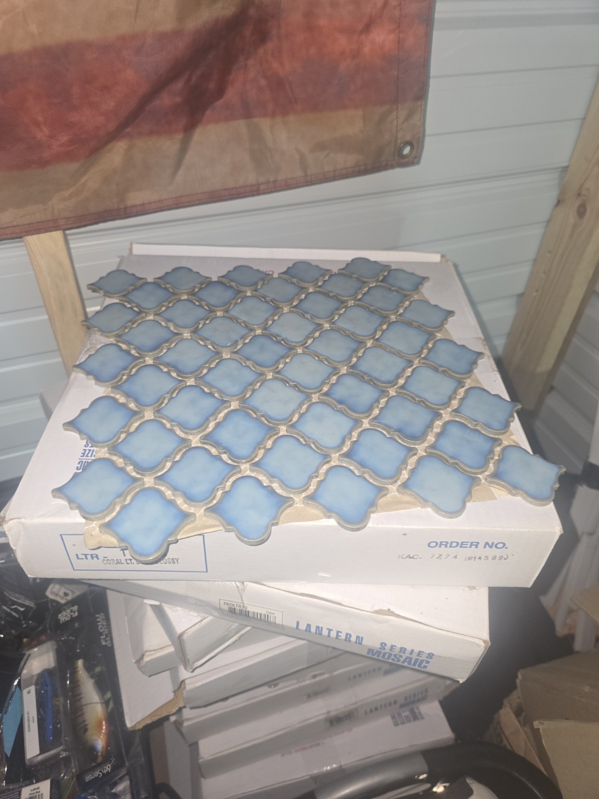 Coral Blue Mosaic Tile By Lantern Series