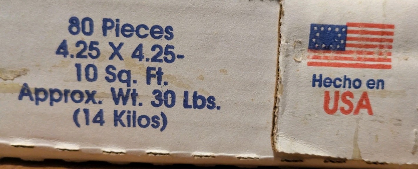 1 Vintage BULLNOSE Matte 4 1/4 USA Ultra White Tile New