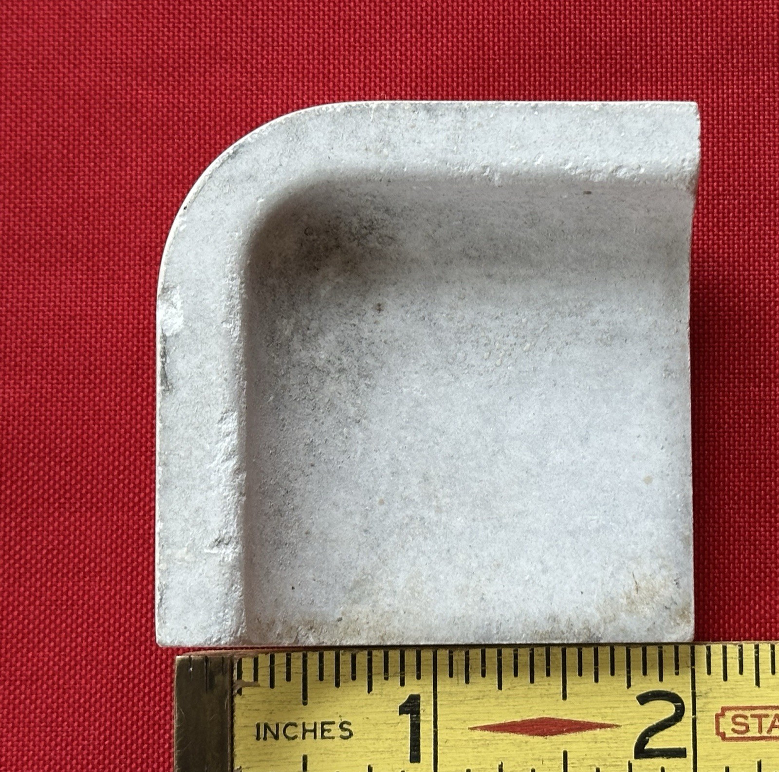 1 pc. Dark Almond-Bone: Gloss Ceramic Bullnose Outside Corner Tile 2″ X 2″ New
