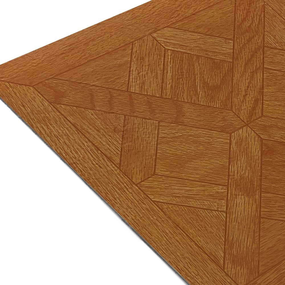 Tivoli Self Adhesive Vinyl Floor Tiles, 45 Tiles – 12×12 Inch, Parquet Oak