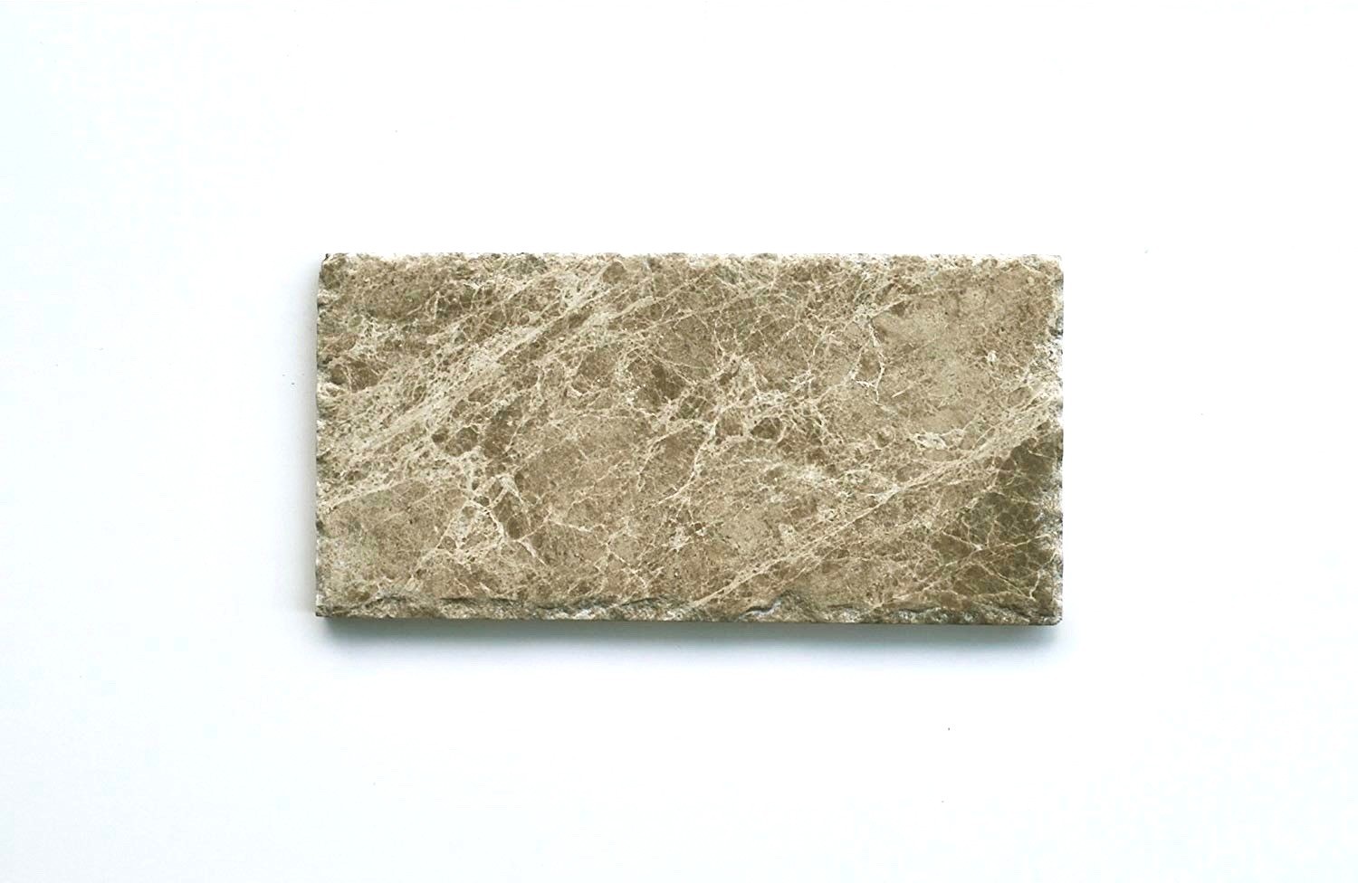 Emperador Light 4×8 Brushed Finish Chiseled Edge Marble Floor Backsplash Tile