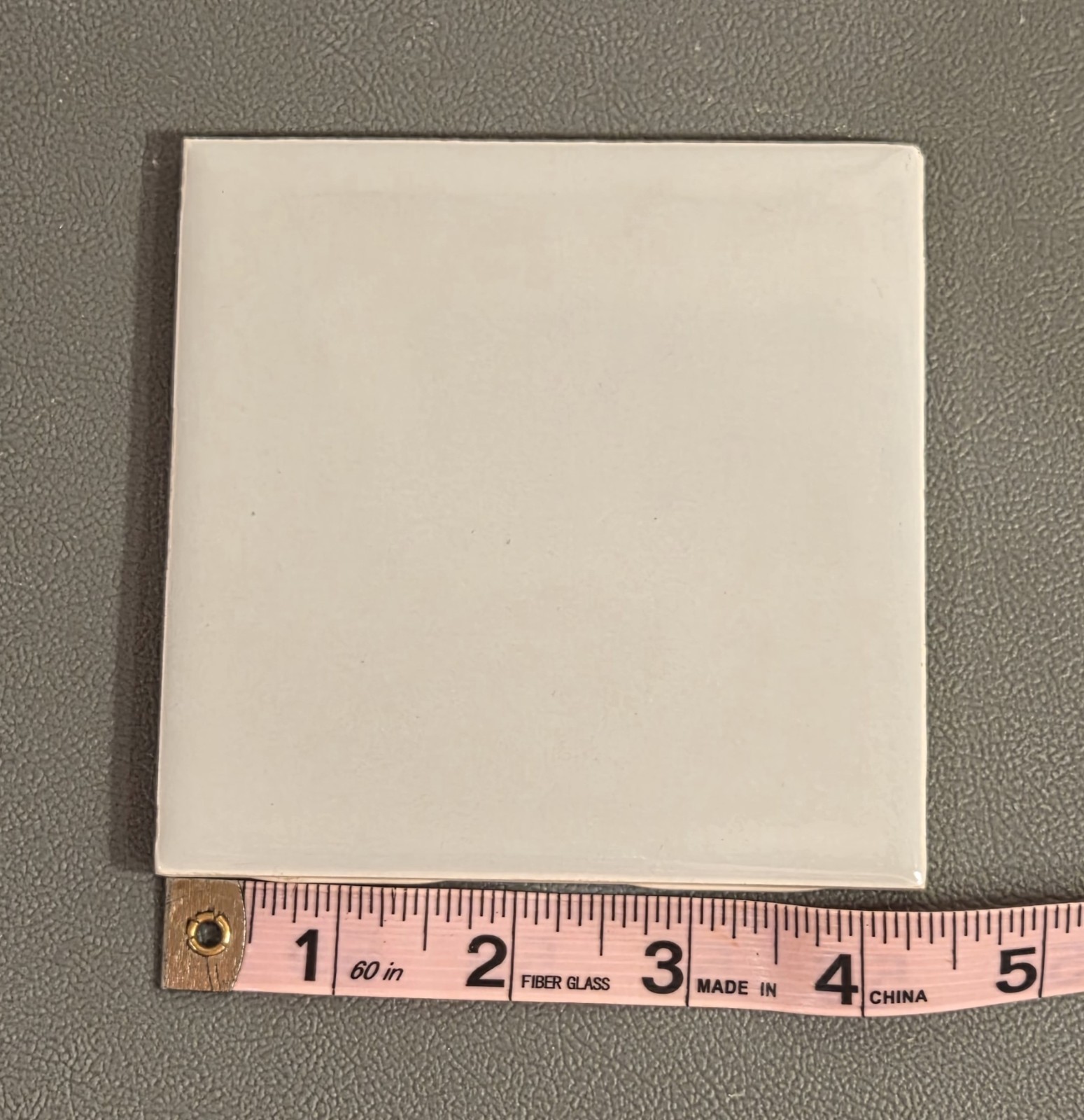 1 Tile 4-3/8″ Glossy Light Gray/Blue Tile U.S.A.