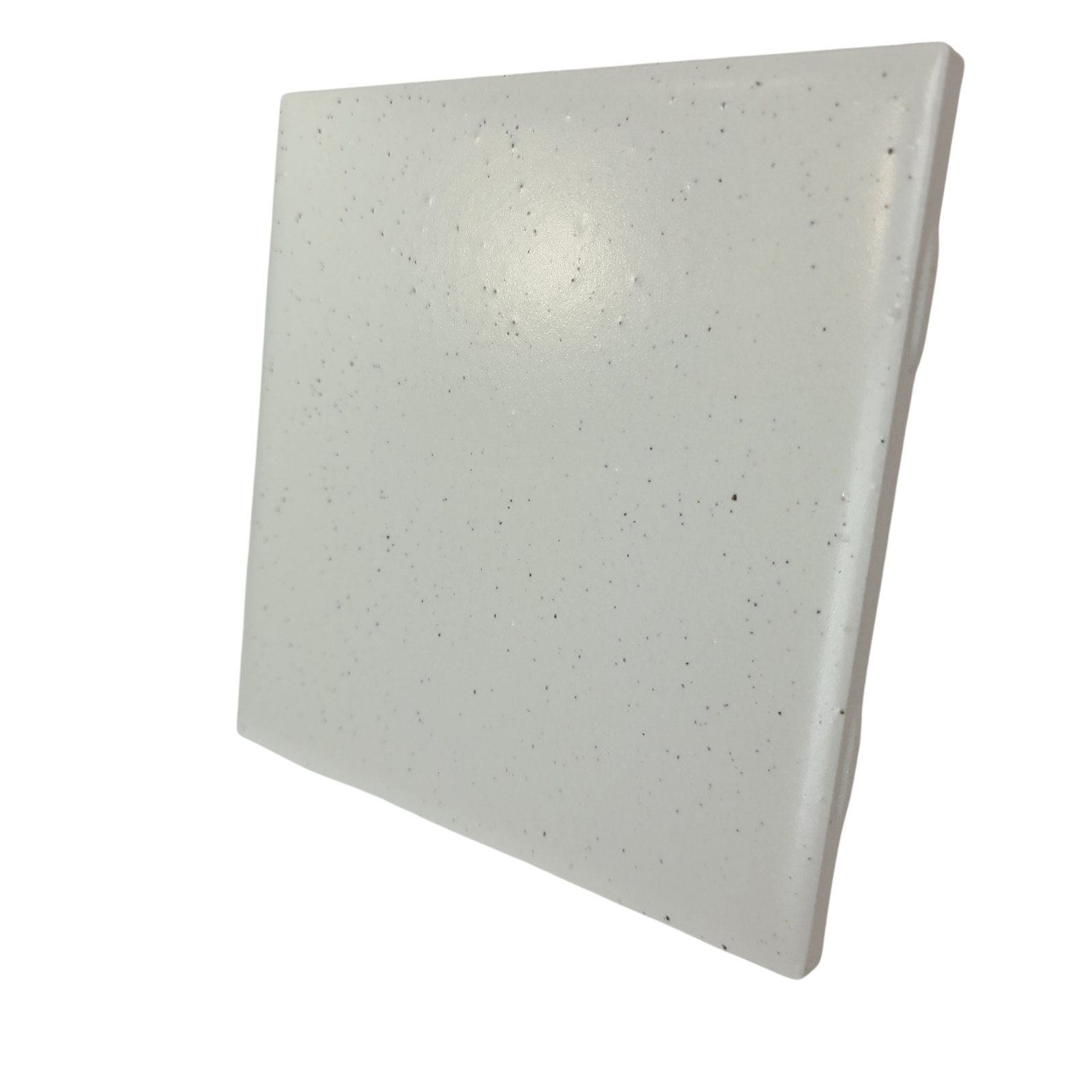 Freckled 4.25 in Ceramic Tile Specs Dots Subway Square Vintage Off White Matte