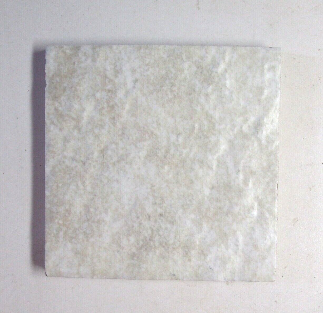 1 Floor Tile Made in UE 10cm 3-15/16″ Sq Dimpled Satin Beige Imitation Limestone