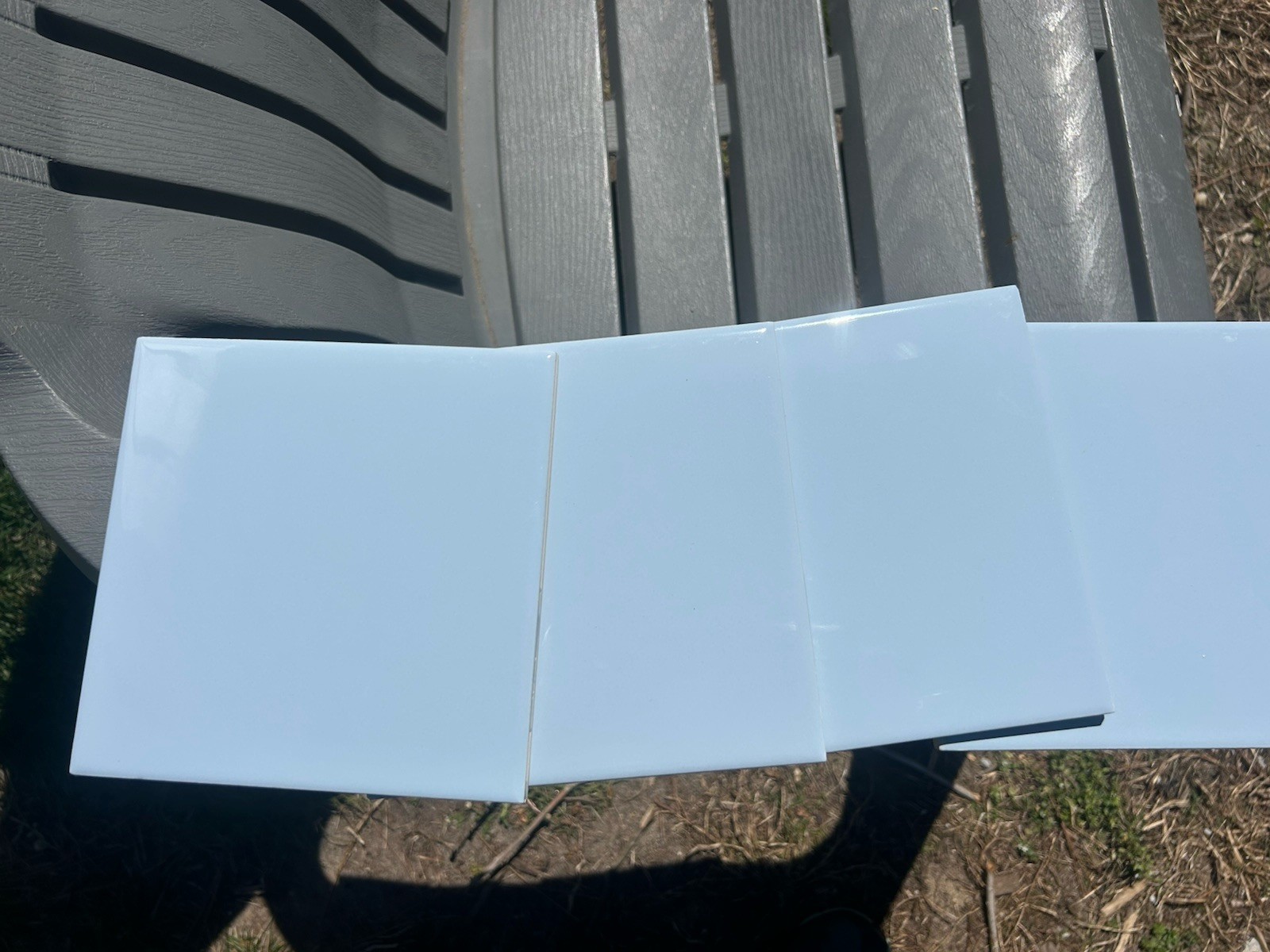 VTG 6 Pcs Square Florida tile co Vermont Blue Cornflower 6” Glossy Ceramic Tile