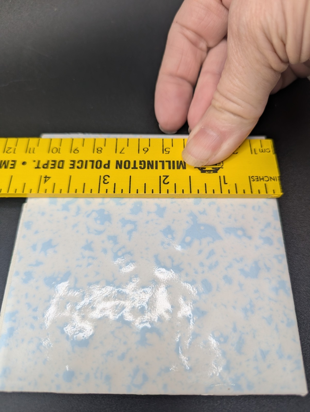 Vintage 1 Wall Tile Daltile Ceramic Mottled Swirled Sky Blue White MCM