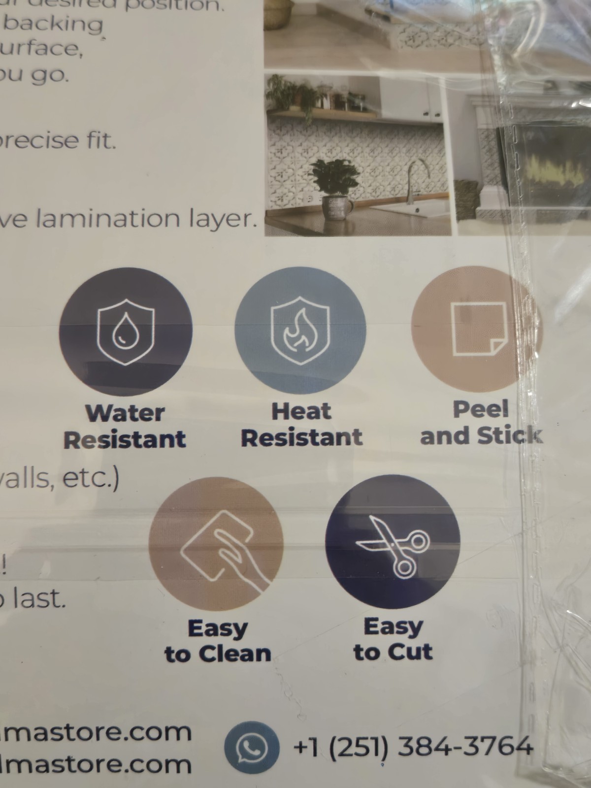 Lot Of 2 Mi Alma Peel and Stick Backsplash Tiles Vinyl 8″ x 8″ Model L03 24pk Ea