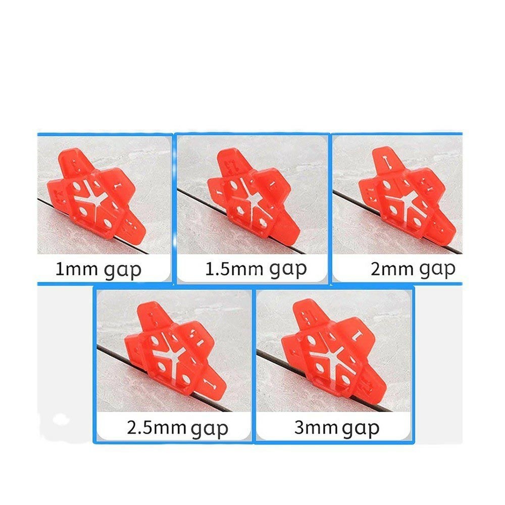 Reusable 5-in-1 Tile Grout Spacers 300PCS Set 1mm to 3mm Gap Alignment Tools