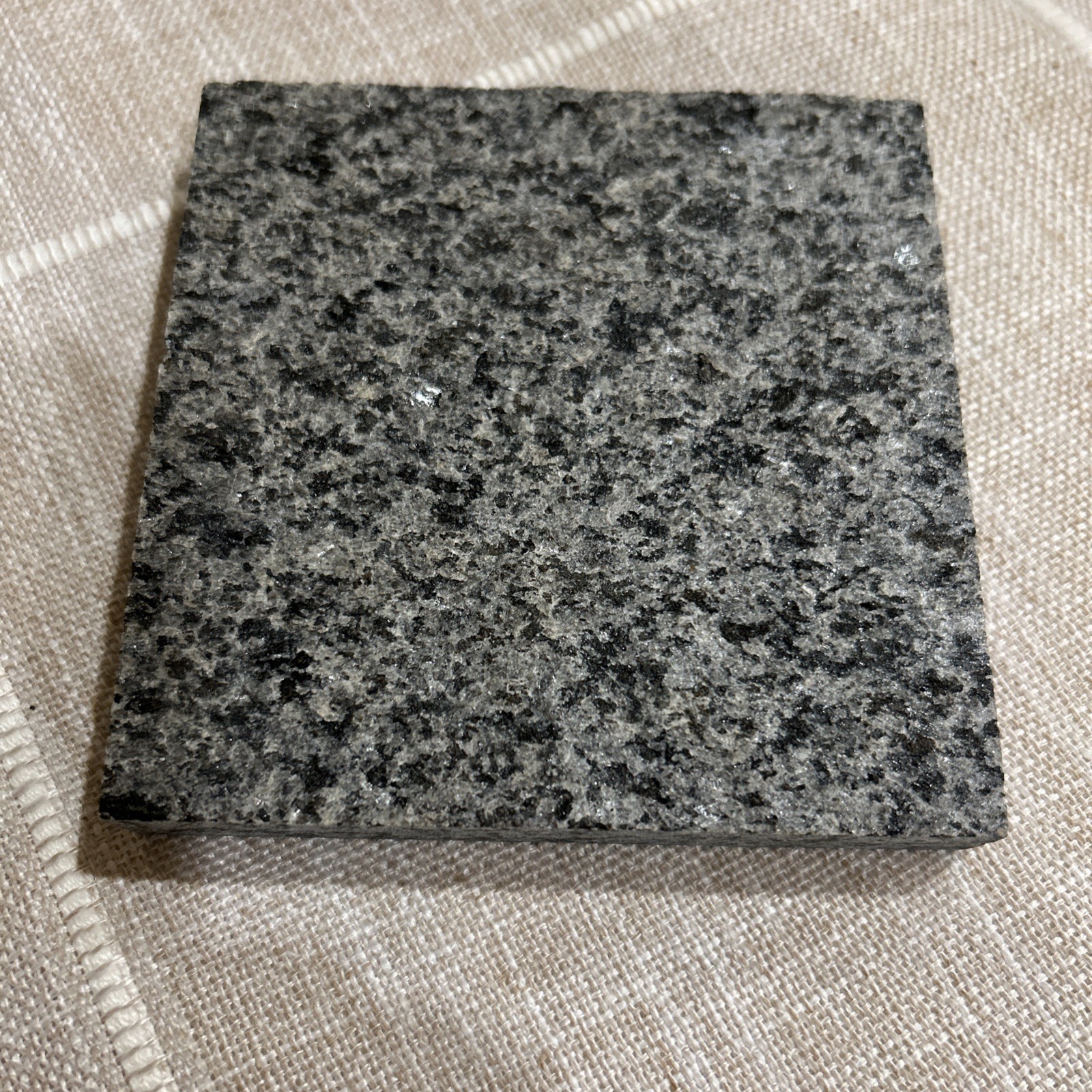 Coldspring Granite Academy Black Thermal Sample Quarry Tile Paver Stone 4×4 4″sq