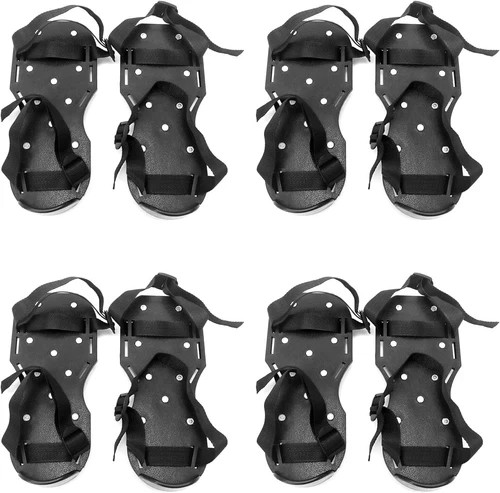 4 Pair Gunite Spiked Shoes 3/4in Short Spikes for Epoxy Concrete Floor