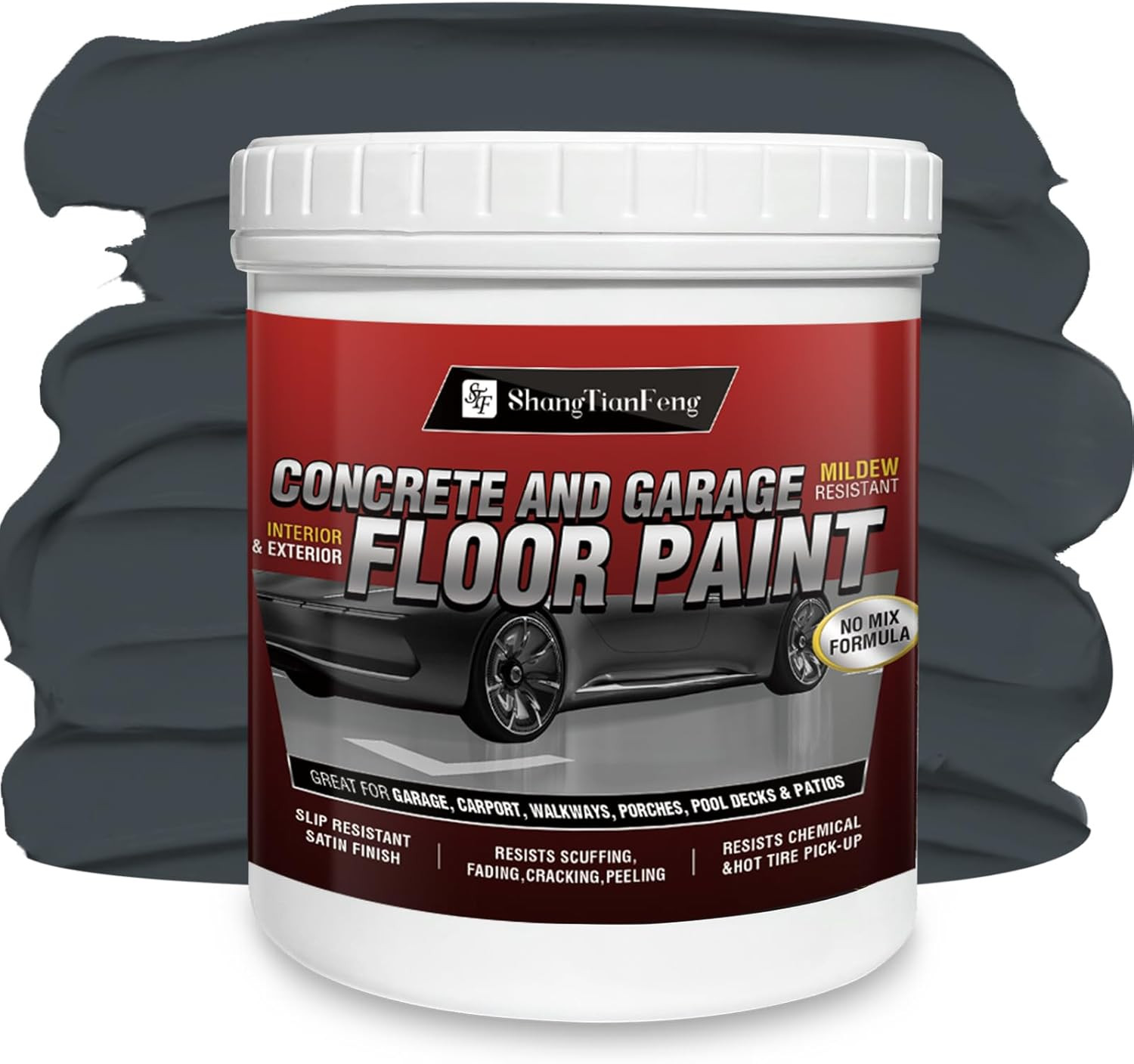 5 Gallon Slate Gray Floor Paint – Scratch Resistant, Low VOC, Ready to Use
