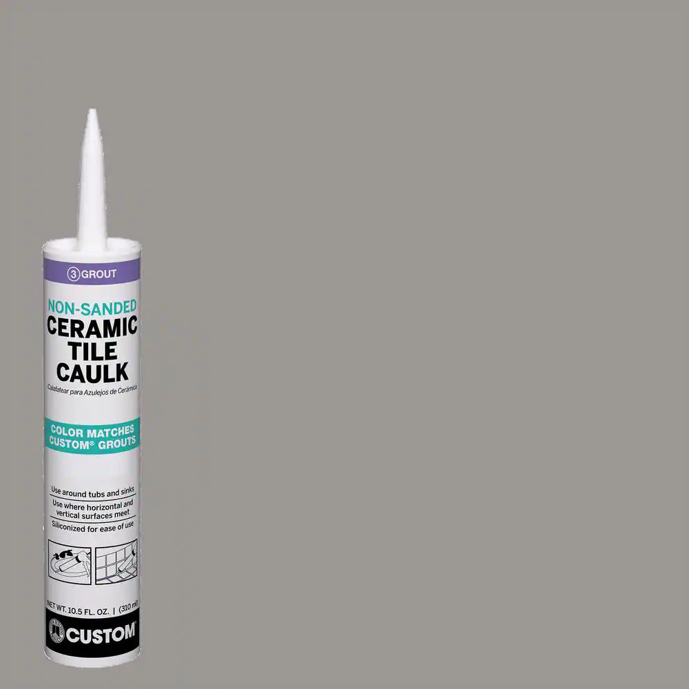 Polyblend #165 Delorean Gray 10.5 Oz. Non-Sanded Ceramic Tile Caulk