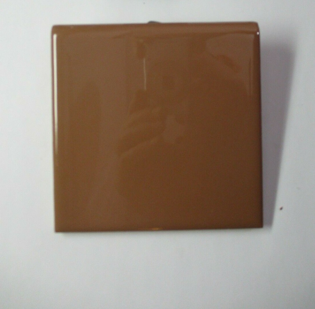 1 Bullnose Wheeling US 4-3/8″ 1960 Gloss Chocolate Brown Mocha Ceramic Wall Tile