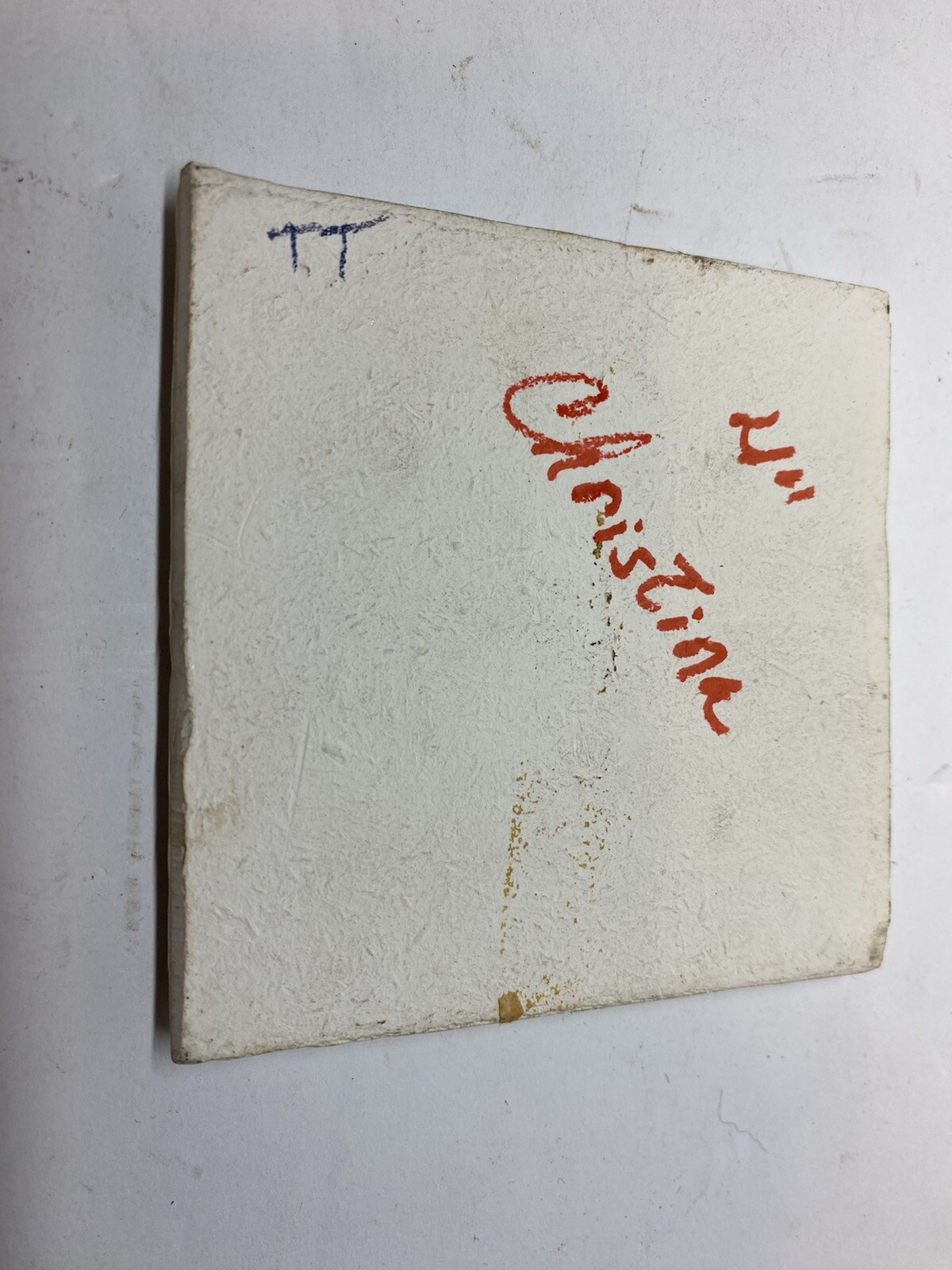 Vintage Ceramic Porcelain Kiln Fired Floral 4” Tile