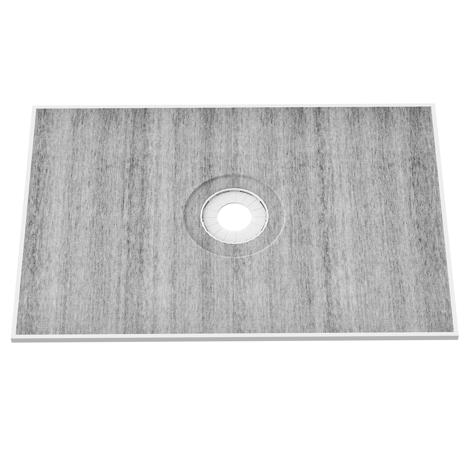 VEVOR Waterproofing Shower Curb Tray Kit 48″x72″ w/ Central Drain Thickened