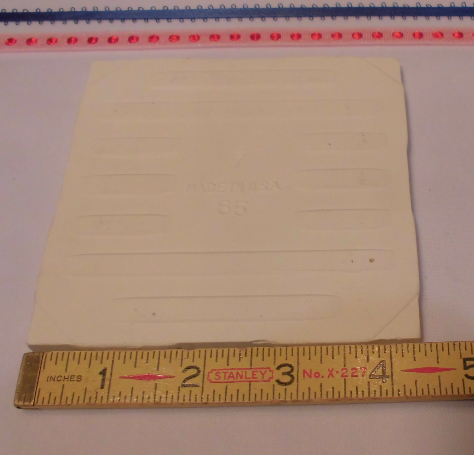 1 pc. Ceramic Tile: Buckwheat – Sandstone: Beige & Gold Specks, Robertson 4-5/16
