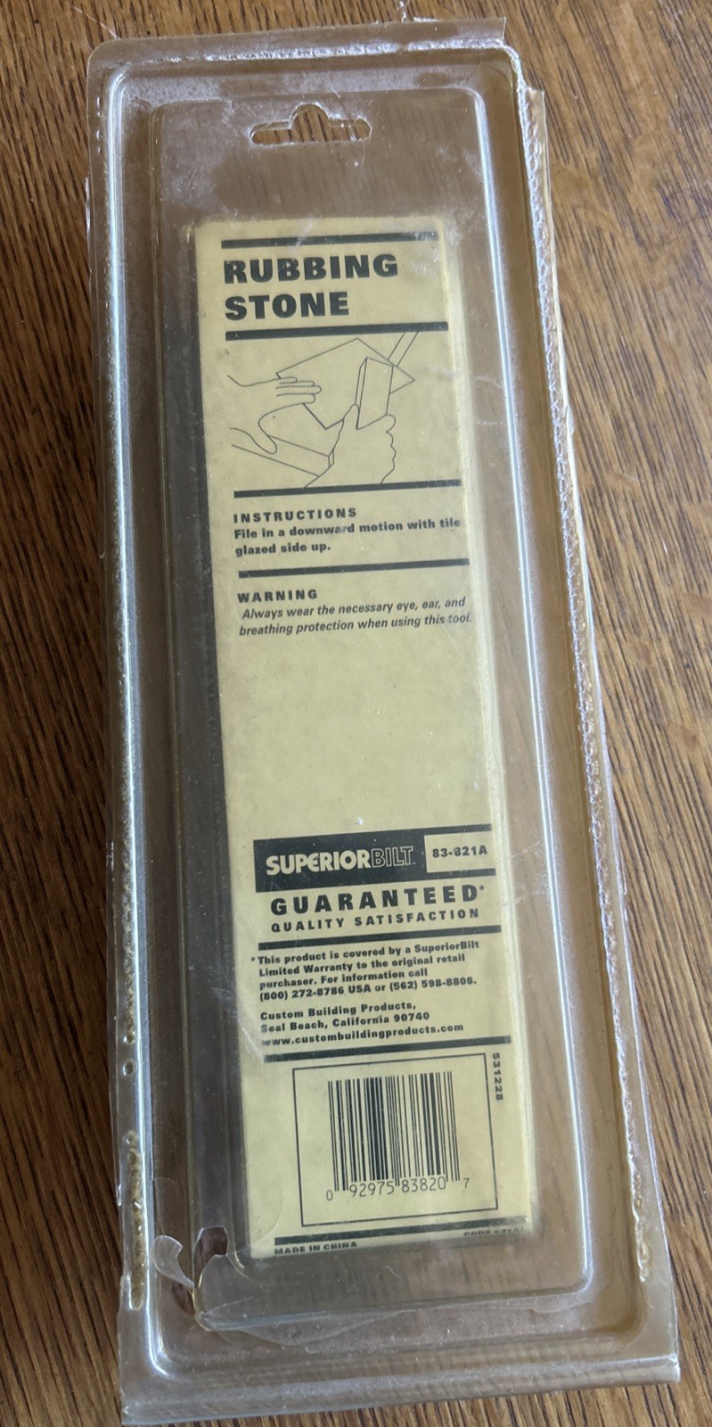 SuperiorBilt Rubbing Stone Used to Smooth Rough Edges on Cut Tile and Stone