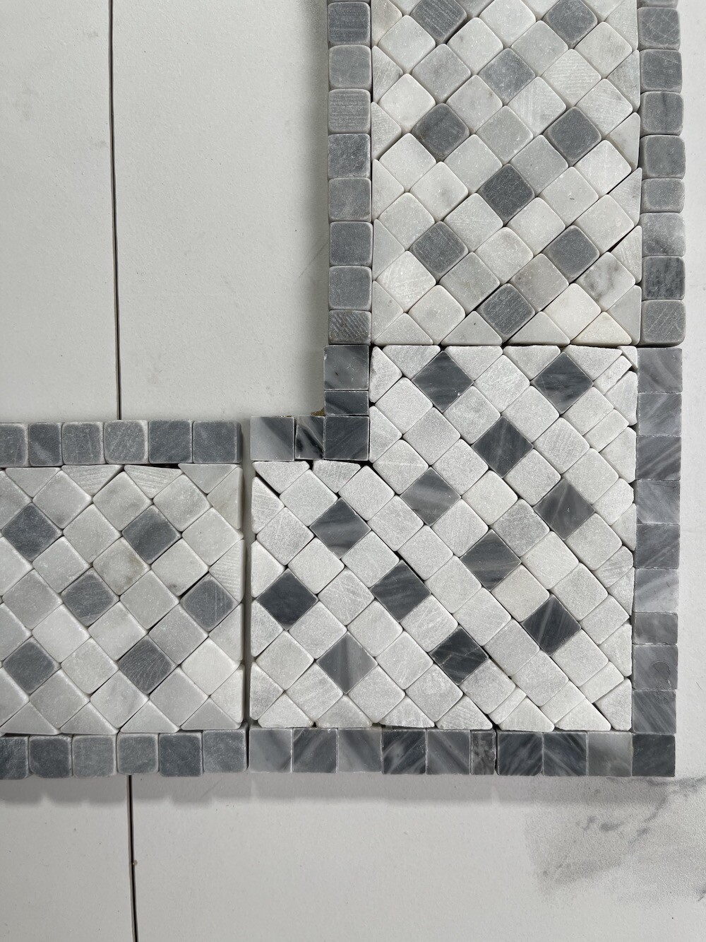 B4666CT Marble Mosaic Border Decorative Accent Tile Inca Sky 3.25×3.25 Tumbled